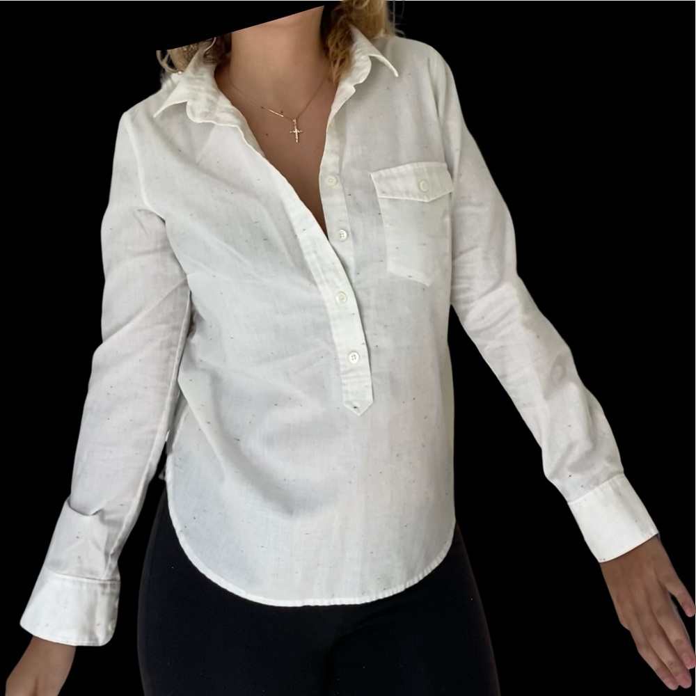 Jcrew linen pullover top size 2